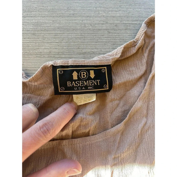 Vintage Basement USA Lagenlook Tunic Dress Dusty Pink Mauve Made In The US - Picture 3 of 6